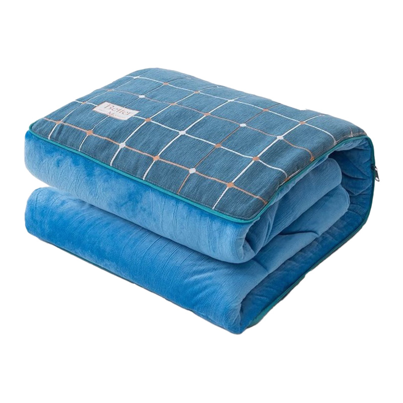 洁丽雅（Grace） 抱枕被加绒格子蓝 CP1690 商品尺寸:40*40*20cm 混色（单位：条）