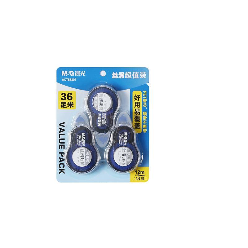 晨光（M&G） 修正带 ACT55307 12M*3个 混色（单位：卡）