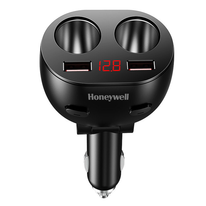 霍尼韦尔（Honeywell） 车载充电器点烟器拓展口转换器 HZH2 总功率高至300W 黑色（单位：个）
