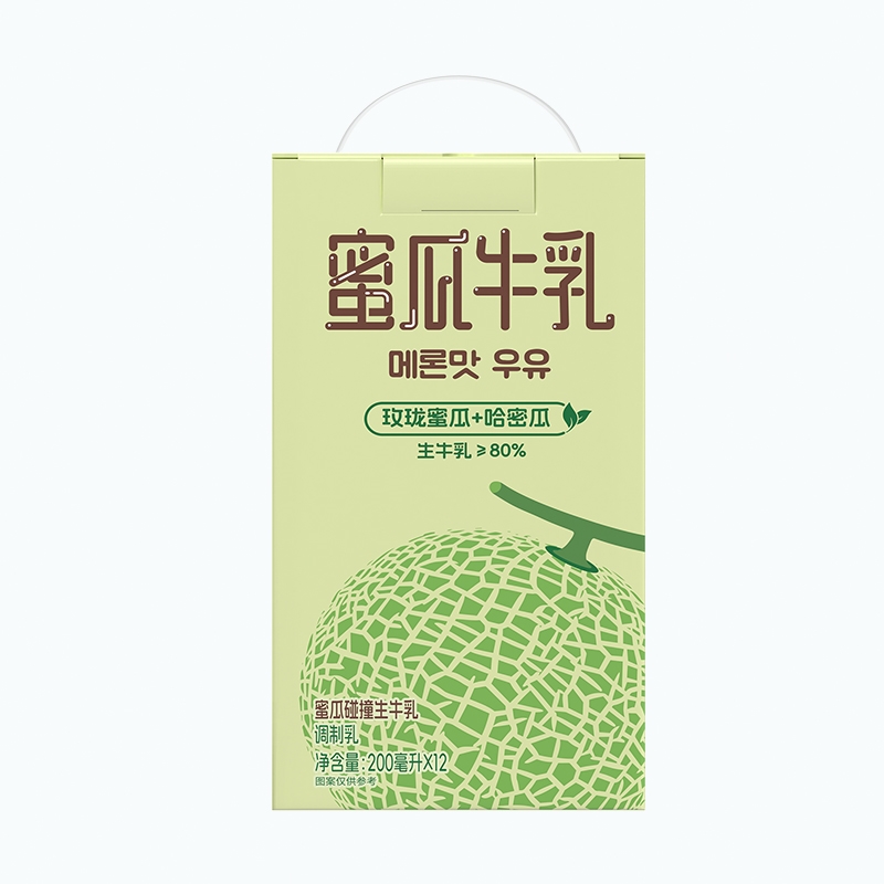 新希望 蜜瓜牛乳 果味系列 200ml*12盒 /提 松石绿（单位：提）