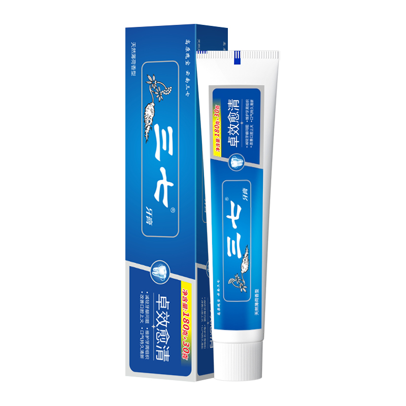 三七 无氟牙膏 卓效愈清 210g 宝石蓝（单位：支）