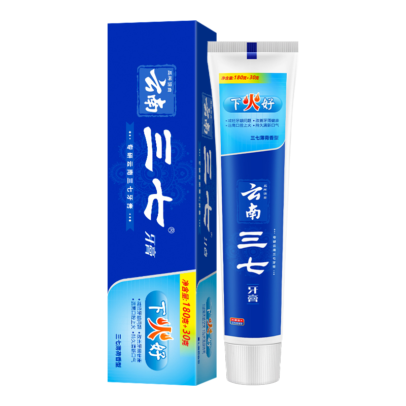 三七 牙膏 下火好 180g+30g 蓝色（单位：支）
