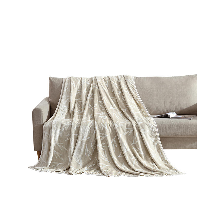 博洋宝贝（Beyond Kids） 素雅简映竹叶印花 毯子 BYTZ314-150 150*200cm 花色 香槟色（单位：个）