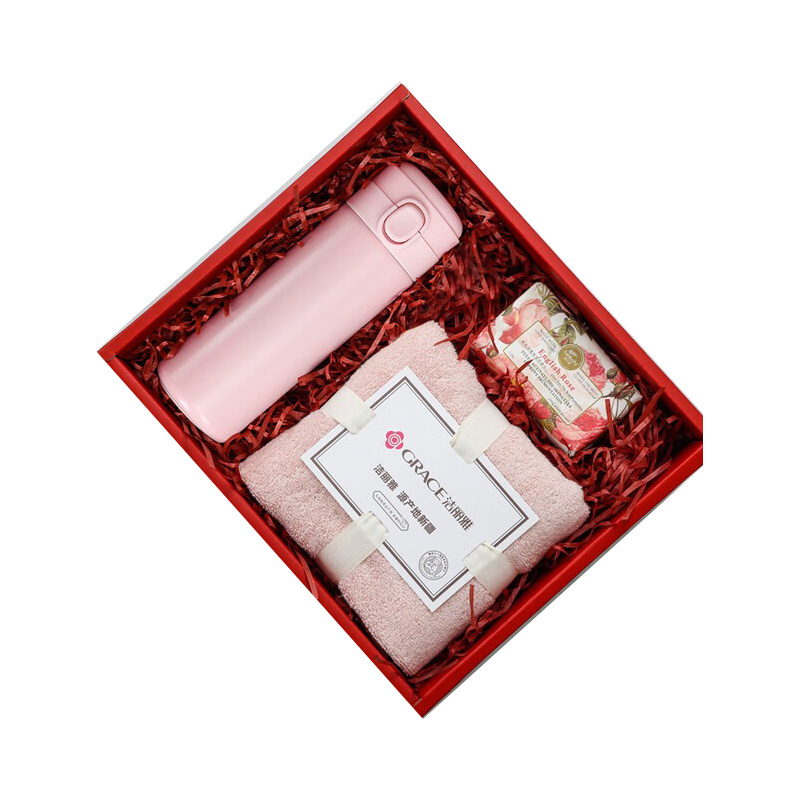 洁丽雅（Grace） 香榭丽毛巾组合  W0092 三件套 混色（单位：盒）