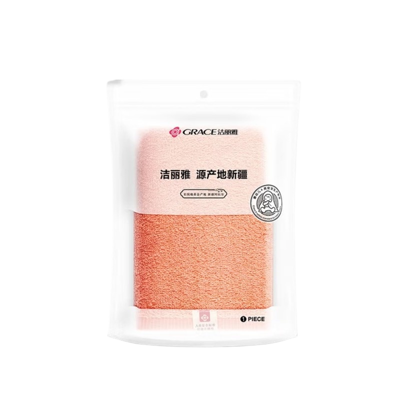洁丽雅（Grace）  欧碧纯棉毛巾单条装 W0090 72*33cm 混色（单位：条）