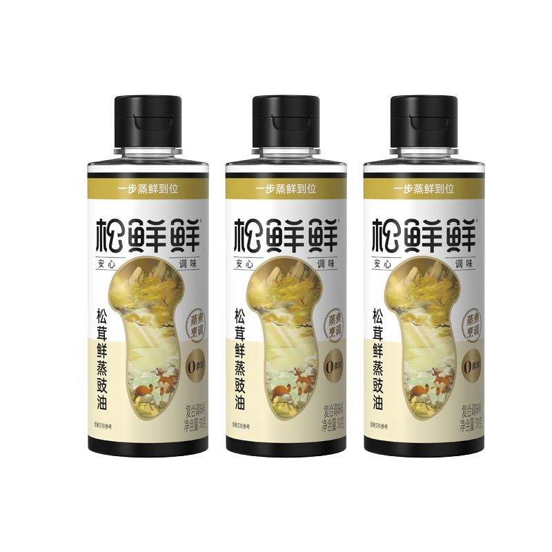 松鲜鲜 酱油 松茸鲜蒸豉油 310*3瓶 白色（单位：组）