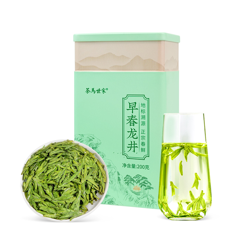 茶马世家 龙井一级铁罐装 LG0200JJY 200g  雾雨绿（单位：罐）