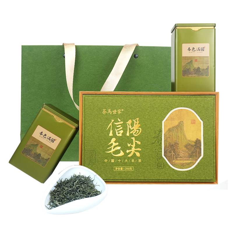 茶马世家 春色满园信阳毛尖 QM0200CST 200g（100g*2） 柠绿色（单位：盒）