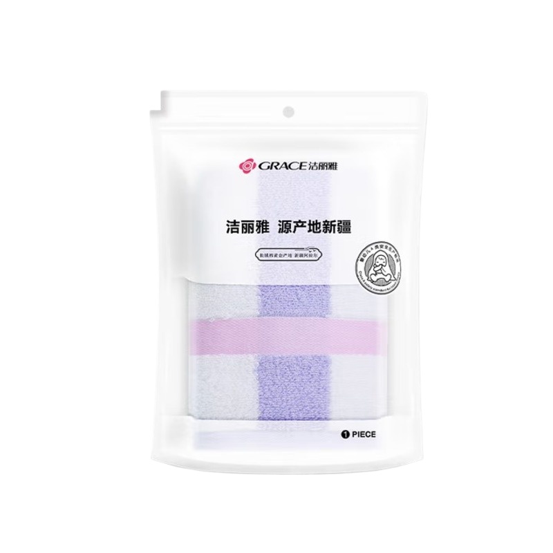 洁丽雅（Grace） 米兰纯棉毛巾单条装  7190 72*34cm 混色（单位：条）