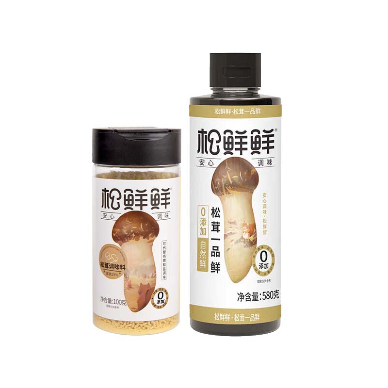 松鲜鲜 调味 组合套装 松茸调味料100g+松茸一品鲜580g 白色（单位：组）