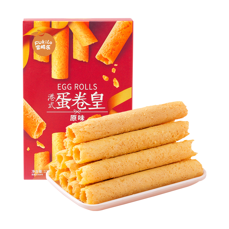 富崎乐（Fukilo） 港式蛋卷皇 原味 138g*2 红色（单位：组）