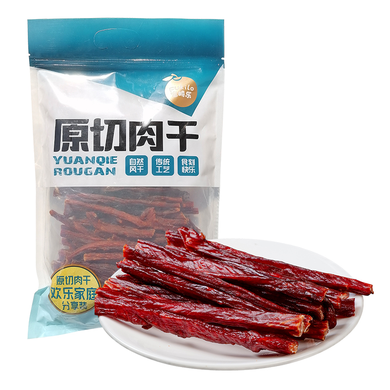 富崎乐（Fukilo） 原切肉干 原味 500g*1 蓝色（单位：袋）