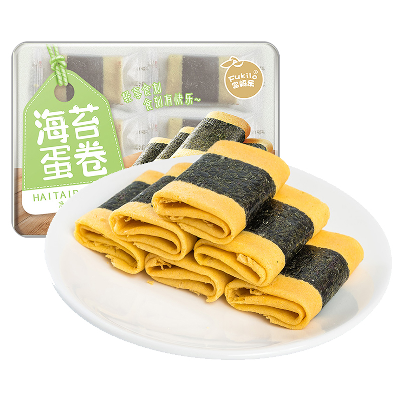 富崎乐（Fukilo） 蛋卷 海苔味 200g*2 绿色（单位：组）