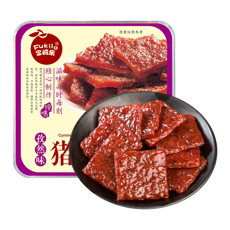 富崎乐（Fukilo） 猪肉脯 孜然味 120g*4 紫色（单位：组）