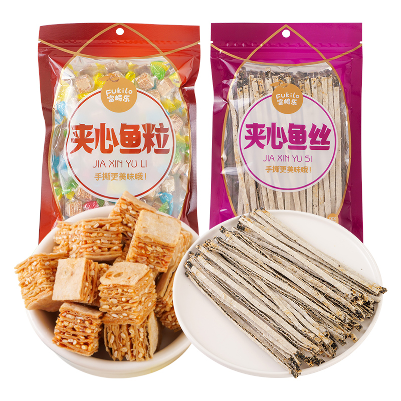 富崎乐（Fukilo） 鳕鱼味鱼粒+黑芝麻鱼丝 组合 136g/份*1 混色（单位：份）