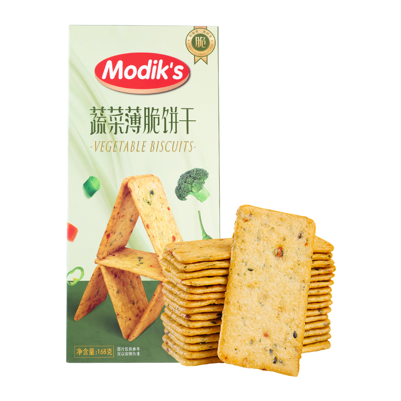 Modik's 薄脆饼干 蔬菜味 168g*2 绿色（单位：组）