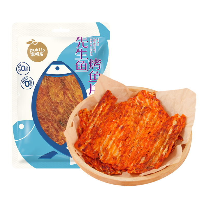 富崎乐（Fukilo） 先生鱼烤鱼片 麻辣味 35g*2 蓝色（单位：组）