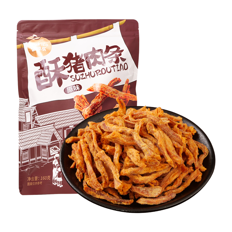 富崎乐（Fukilo） 酥猪肉条 原味 160g*1 棕色（单位：袋）