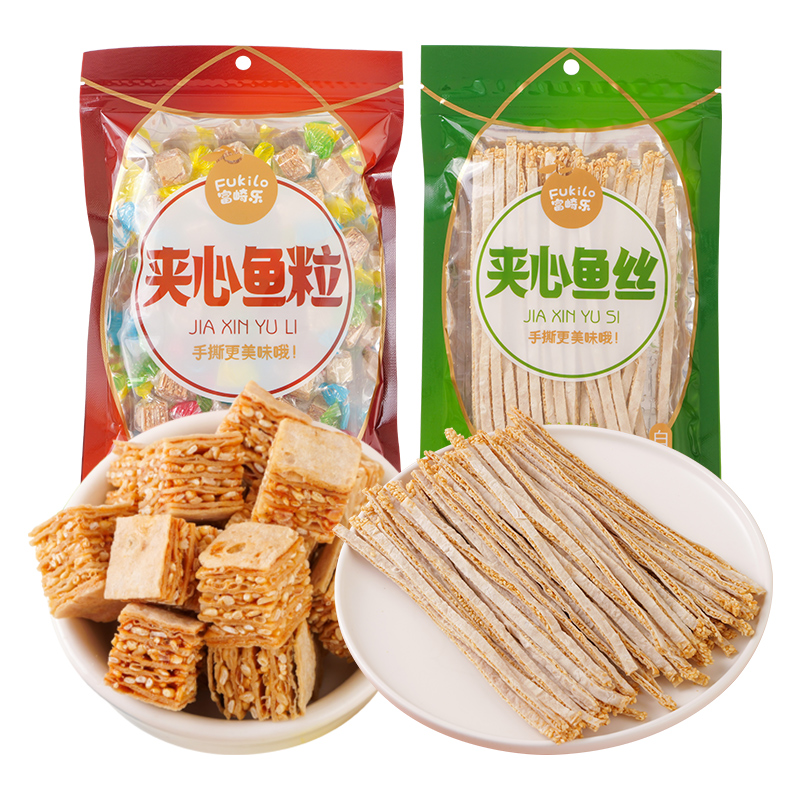 富崎乐（Fukilo） 鳕鱼味鱼粒+白芝麻鱼丝 组合 136g/份*1 混色（单位：份）