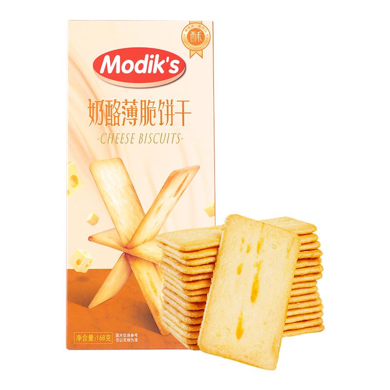 Modik's 薄脆饼干 奶酪味 168g*2 黄色（单位：组）