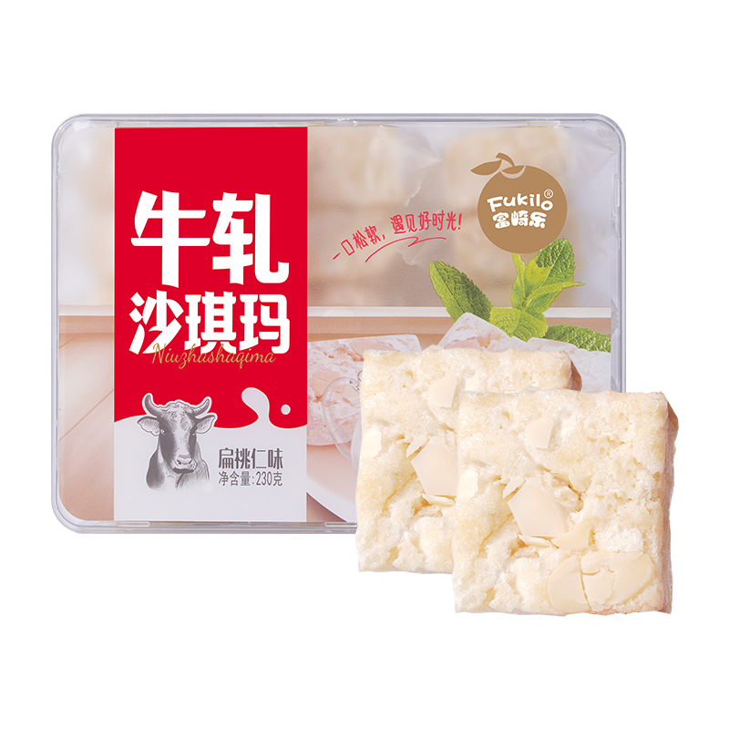 富崎乐（Fukilo） 牛轧沙琪玛 扁桃仁味 230g*2 红色（单位：组）