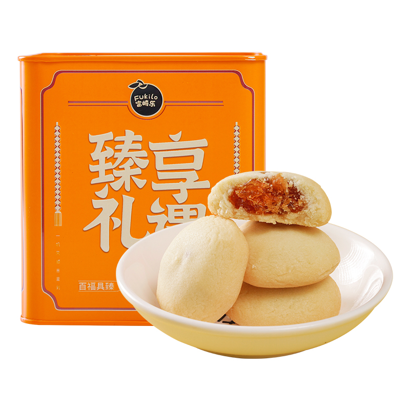 富崎乐（Fukilo） 凤梨饼 糕点 268g*2 橙色（单位：组）