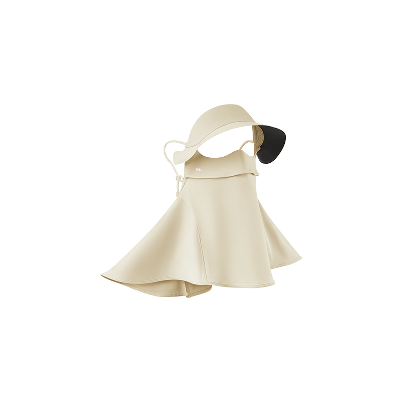 蕉下（beneunder） 帽檐款护颈防晒面罩 AL341 均码 UPF50+ 米月白（单位：套）