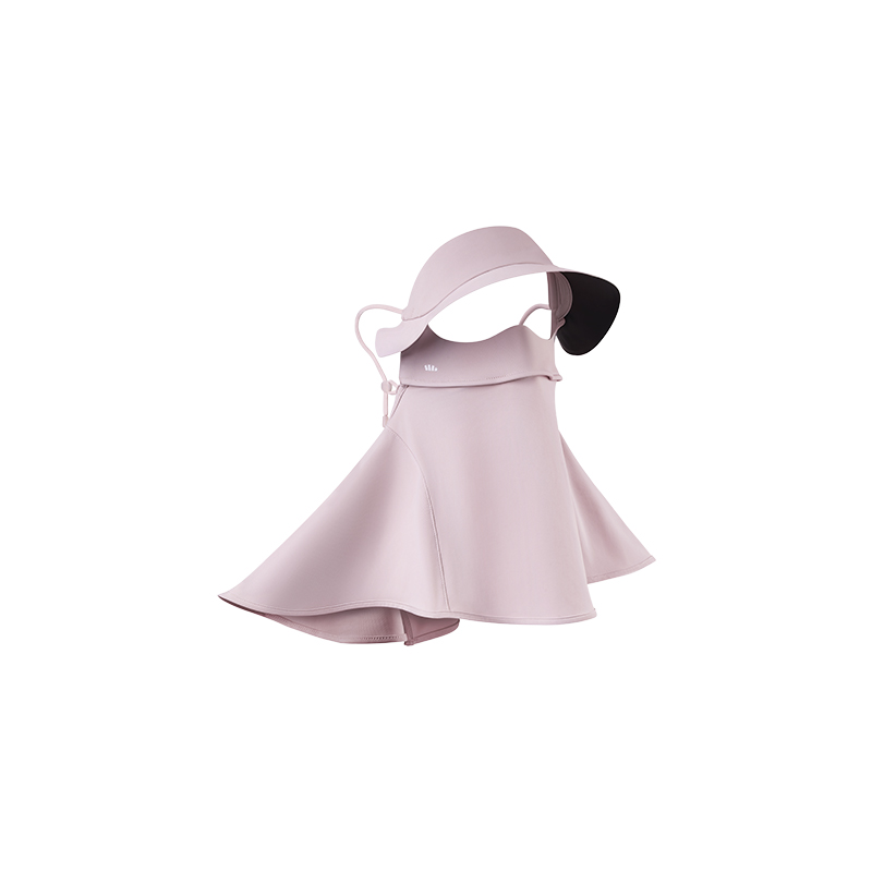 蕉下（beneunder） 帽檐款护颈防晒面罩 AL341 均码  UPF50+ 灰藕粉（单位：套）