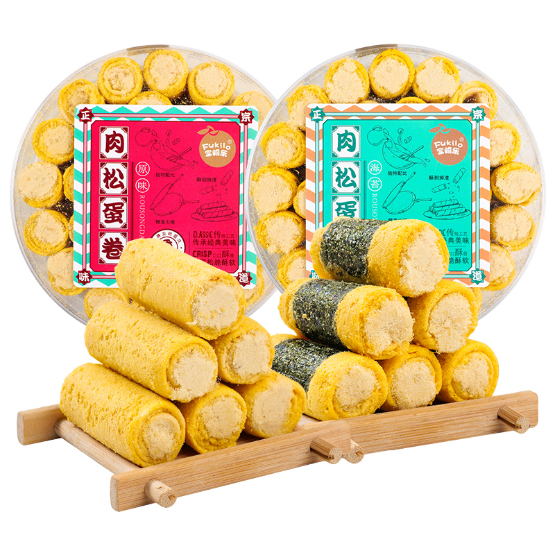 富崎乐（Fukilo） 肉松蛋卷 多口味组合 460g*1 红色（单位：份）