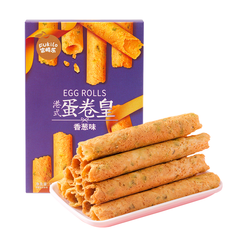富崎乐（Fukilo） 港式蛋卷皇 香葱味 138g*2 紫色（单位：组）