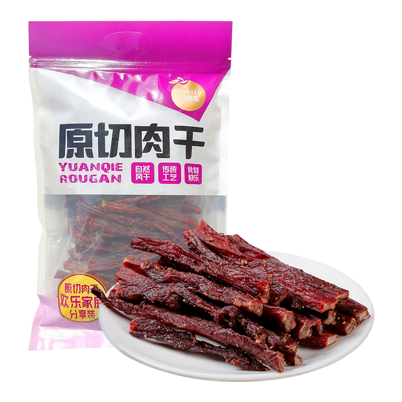 富崎乐（Fukilo） 原切肉干 黑椒味 500g*1 紫色（单位：袋）