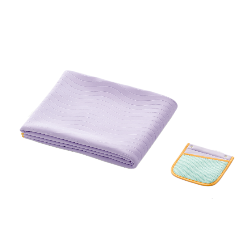 躺岛 夏季软凉席可机洗冰丝 折叠式 （小）150*200cm 藤雾紫+湖泊蓝（单位：张）