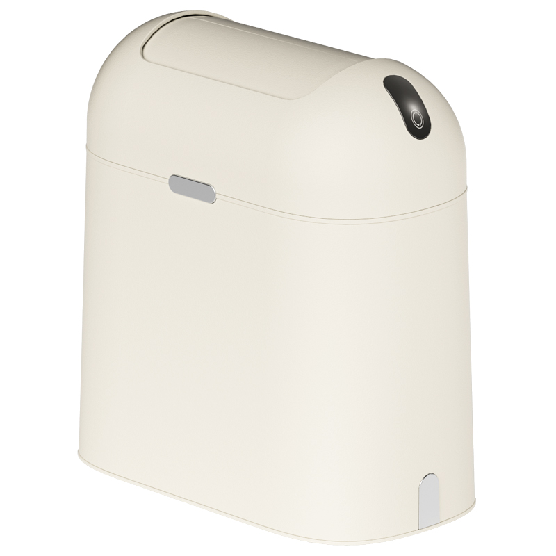 洁安惠 双开塑料感应垃圾桶 6715 容量9升（充电款） 奶油色（单位：台）