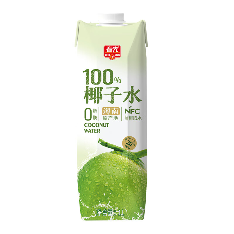 春光  100%椰子水 椰子原浆 1L*2瓶 绿色（单位：组）