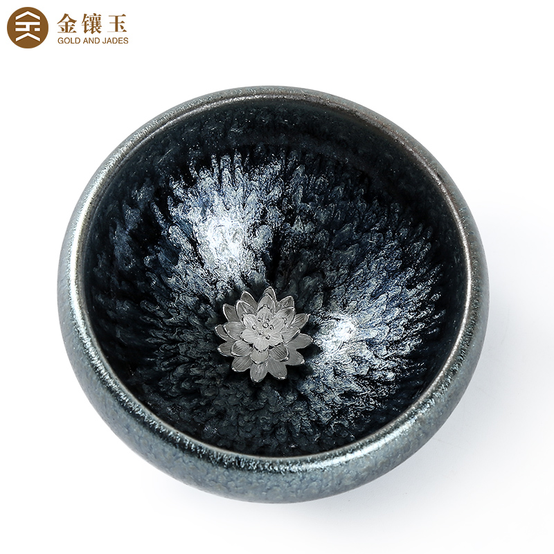 金镶玉  茶杯   银花盏 100ml 铁胎色（单位：个）