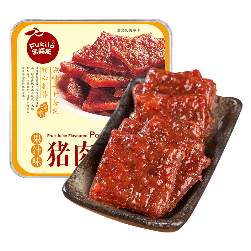 富崎乐（Fukilo） 猪肉脯 果汁味 120g*4 黄色（单位：组）
