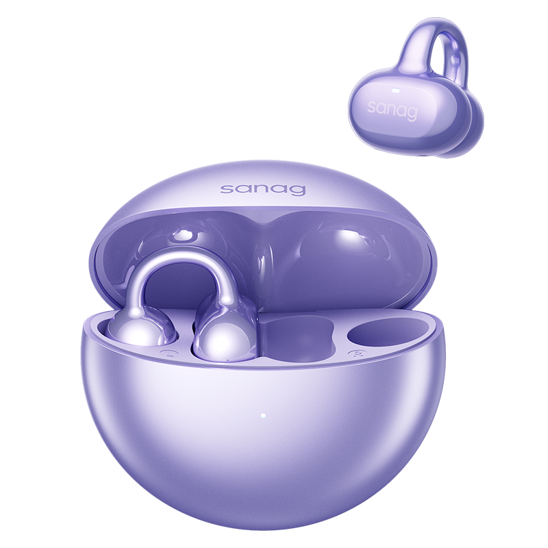 SANAG 耳夹式运动降噪蓝牙耳机 S-S6SPro 38小时超长续航 星芒紫（单位：副）