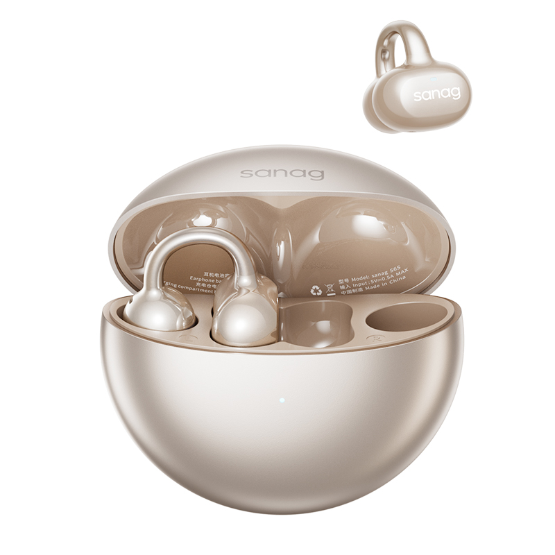 SANAG 耳夹式运动降噪蓝牙耳机 S-S6SPro 38小时超长续航 香槟金（单位：副）