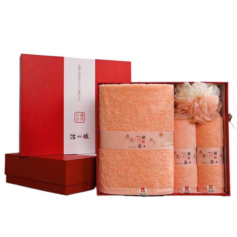 洁丽雅（Grace） 欧碧毛巾洗浴套装  W0900+W1897 四件套 混色（单位：盒）