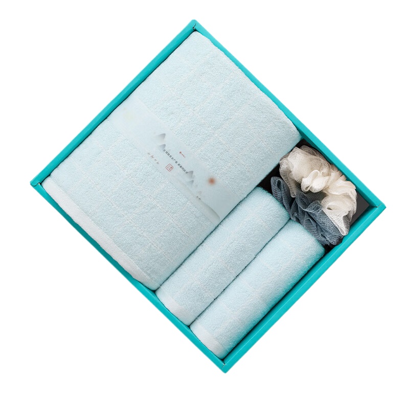 洁丽雅（Grace） 格拉斯毛巾洗浴套装  W2192+W2243 毛巾*2+浴巾*1+浴球*1 混色（单位：盒）