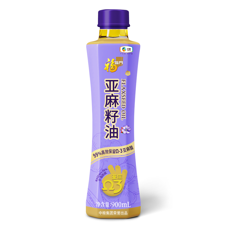 福临门 亚麻籽油 （中国樽） 900ml  紫色（单位：瓶）