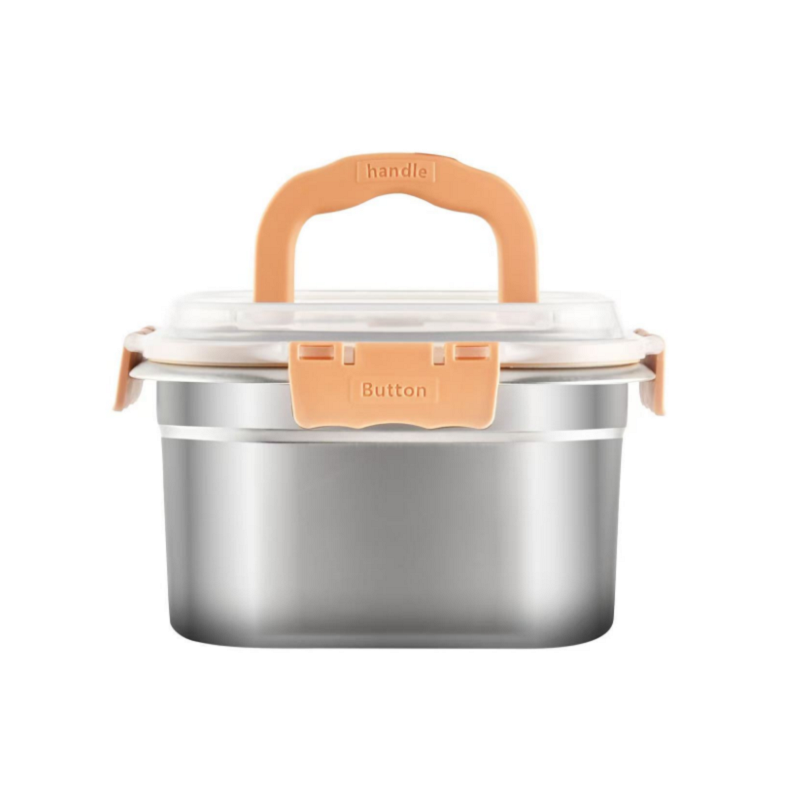 小厨仕（xiaochushi） 四方招财保鲜盒 xcs-009 2600ml 银色（单位：个）