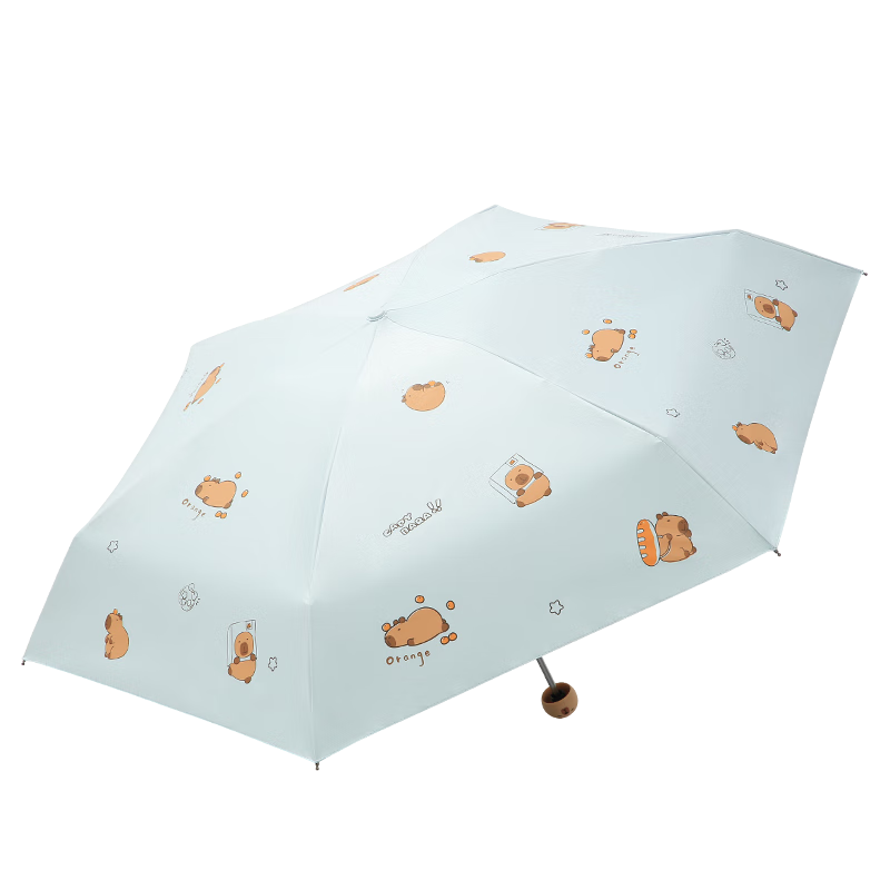 天堂 迷你五折太阳伞胶囊伞 51146E 54cmX6骨 水光蓝（单位：把）