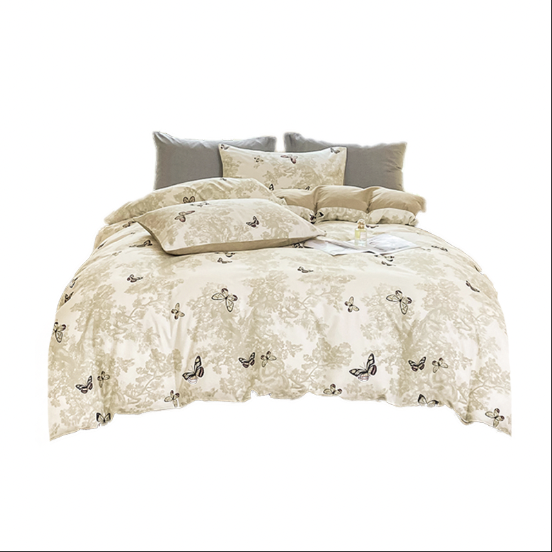 雅鹿 床上四件套 福气蝶蝶 100%纯棉 200x230cm 混色（单位：套）