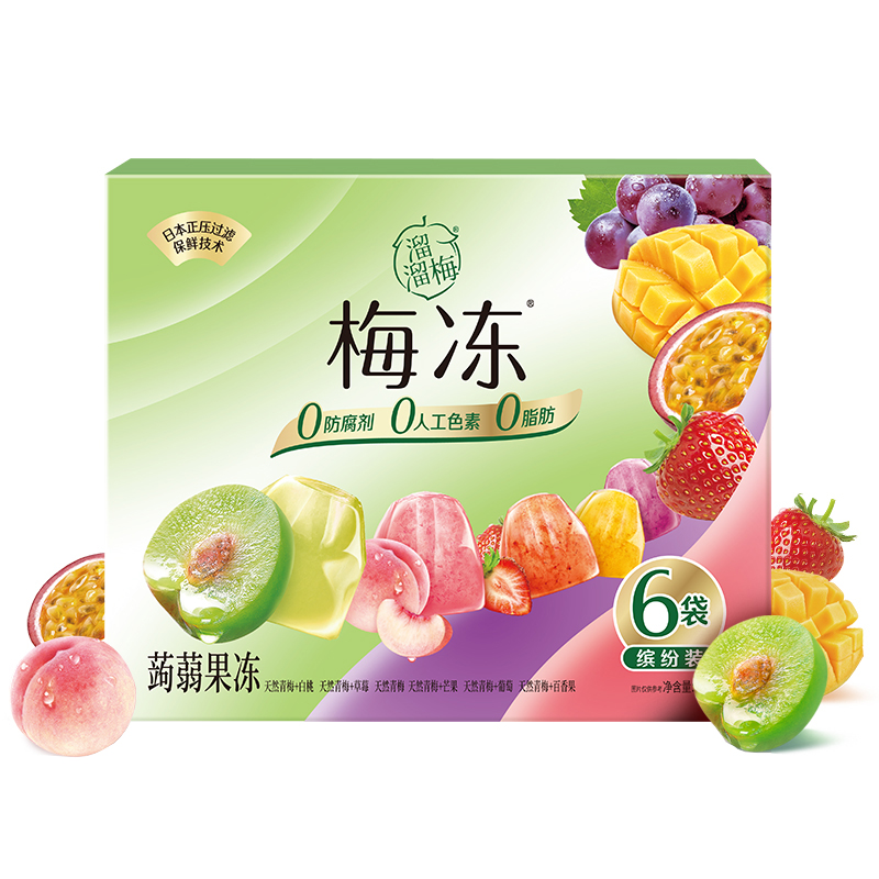 溜溜梅 蒟蒻果冻 6味梅冻 120g*6 混色（单位：盒）