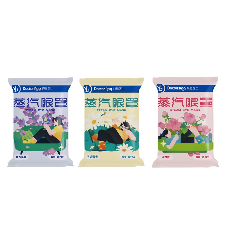袋鼠医生（DR.ROOS） 蒸汽眼罩 三种口味混合香型 薰衣草30片玫瑰30片洋甘菊30片 混色（单位：组）