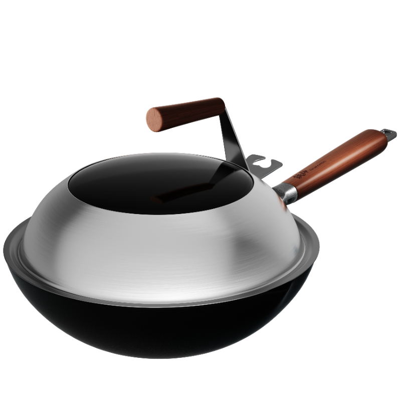 神田 炒锅 铁神3纤维纹 30CM 黑色（单位：个）