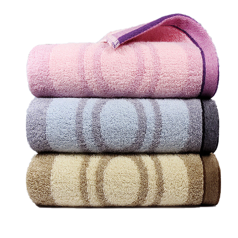 洁丽雅（Grace） 简爱纯棉舒适毛巾3条装 简爱-3 76x35cmx3条 棕、兰、紫（单位：套）