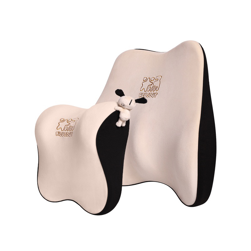 爱车屋（ICAROOM） 7&deg;温柔头枕腰靠套装 T-662M-X+T-632M-X 2件套 杏色（单位：套）