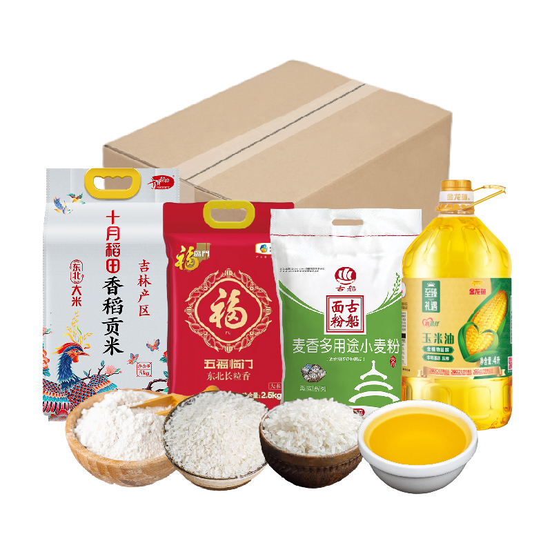金龙鱼 中粮 十月稻田米面油组合 10kg+4L 混色（单位：份）